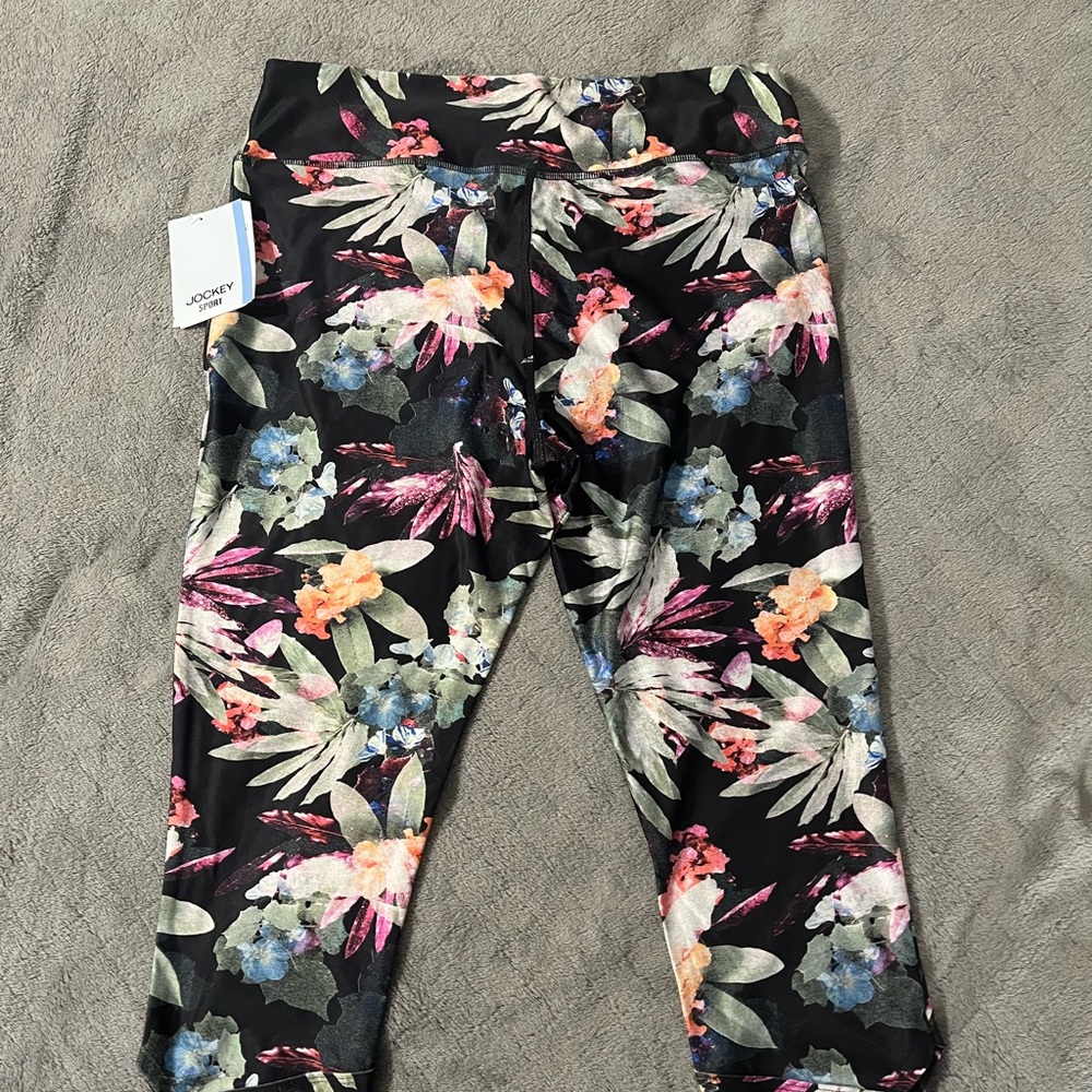 Jockey Women's Colorful Floral Leggings - Black